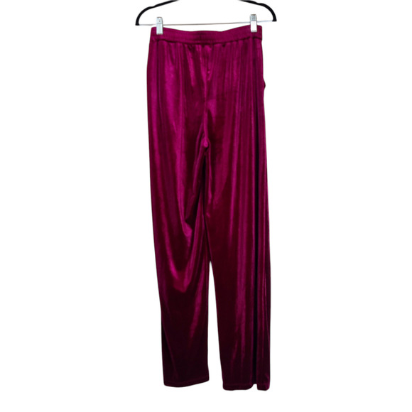 Anthropologie Maison d' Amelie Red Velvet Pull On High Rise Lounge Pants Small - Picture 2 of 12